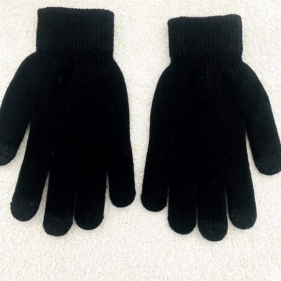 Warm Touch Screen Gloves, Thickened And Anti-Slip Knitted Gloves Black Small/Med - Picture 3 of 4